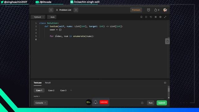 Leetcode 1. Two Sum - Python Solution смотреть онлайн