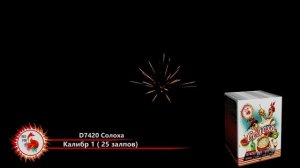 Фейерверк Солоха D7420 (1 х 25) 25 залпов