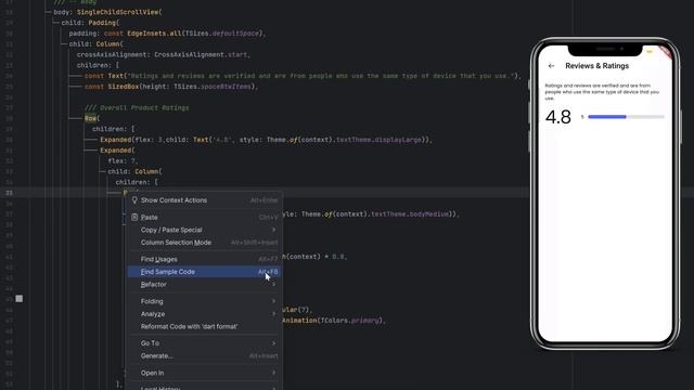 Flutter Ratings and Reviews Screen | Flutter eCommerce App UI смотреть онлайн