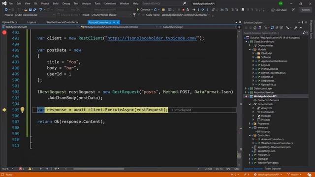 Ch 16 - Call API from API C# .Net Core 3.1, 5.0 using RestSharp | consume REST API using RestClient