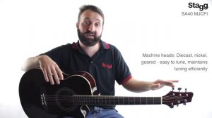 Stagg SA40MJCFI Mini Jumbo Electro Acoustic Guitar