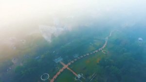 Victoria Memorial in Kolkata: aerial view of Calcutta city || Drone View 2020.