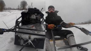 Покатушки на мотобуксировщике Железная Собака