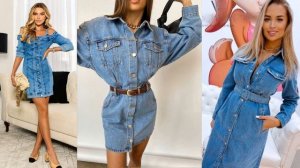 КАК СТИЛЬНО НОСИТЬ 💕ДЖИНСОВОЕ ПЛАТЬЕ 💕ЛЕТОМ 2022