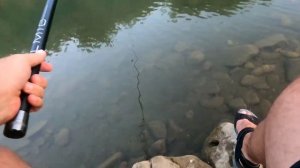 Горная река. Рыбалка на чернопуза (Подуст). Туапсе 20.07.2021