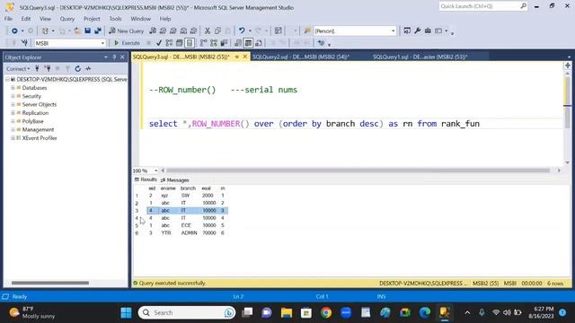 MS SQL | Ranking Function in SQL | Row_Number | Dense_Rank | Rank and Ntile Function | Explained