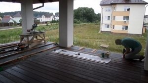Монтаж палубной доски/ скрытый крепеж-Гваздек твин мини/пропитка-Osmo