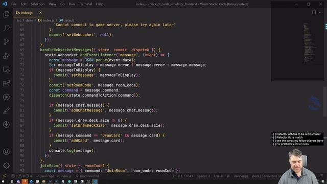 Deck of Cards Simulator day 17.1 - refactoring the frontend смотреть онлайн
