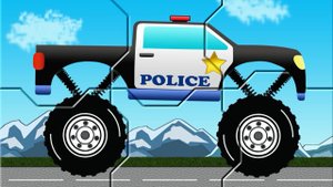 Машинки. Полицейская Машина Монстр Трак. ПАЗЛЫ