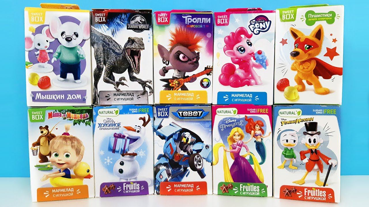 СЮРПРИЗЫ СВИТ БОКС Mix! ТРОЛЛИ Мировой Тур, ТОБОТ, My little pony, Принцессы Дисней, Маша и Медведь смотреть онлайн