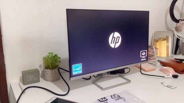 Unboxing HP M24f 23.8” + desk reset | aesthetic work from home setup | shopee finds | meidiary смотреть онлайн