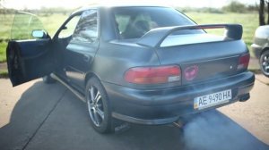 Greddy Trust titanium exhaust on Subaru Impreza WRX