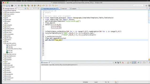 REPORTLAB|REPORTLAB PYTHON TUTORIAL|How To Add Table with Alignment In Pdf Using Python|PART:29 смотреть онлайн