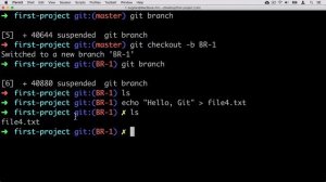 Git branches and Git HEAD: 62 Commit changes in the new branch