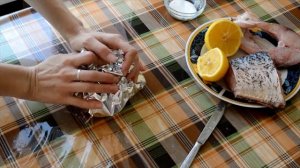 Толстолоб запеченный в фольге. Рыбный стейк