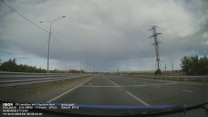 Пример работы Видеорегистратора с сигнатурным радар-детектором iBOX F5 LaserScan WiFi Signature Dua