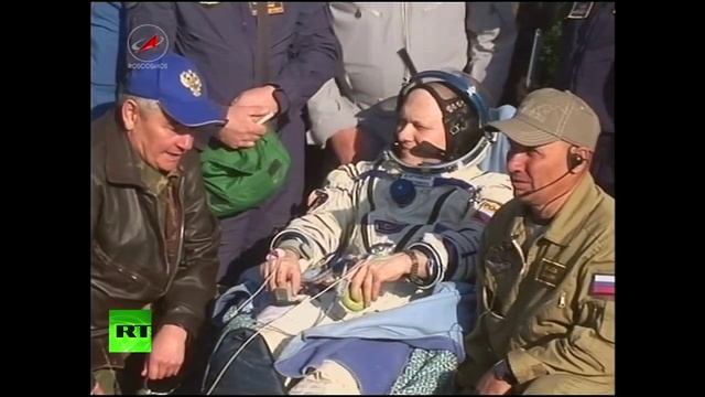Мини-интервью Олега Артемьева после посадки