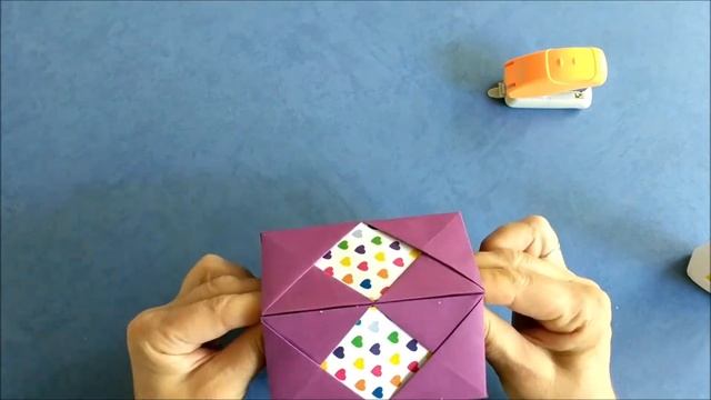 Оригами из бумаги. Подставка для карандашей. Школьные принадлежности. Pencil holder
