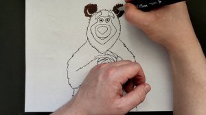 Как нарисовать Медведя из Маши и Медведя