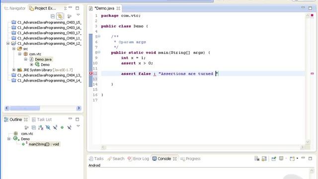 Advanced Java tutorial - Compiling with Assertions смотреть онлайн