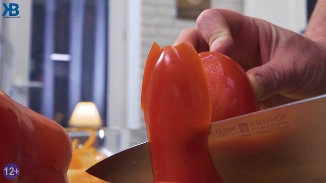 Перец жареный с луком и помидорами | Рецепт на сковороде