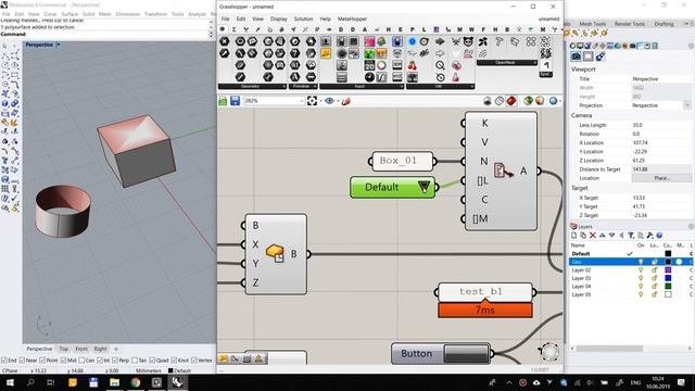 Атрибуты в Rhino и Grasshopper. Плагин Elefront часть 1-я
