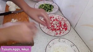 Oson va mazali krabli salat?Салат с крабовыми палочками Crab salad.