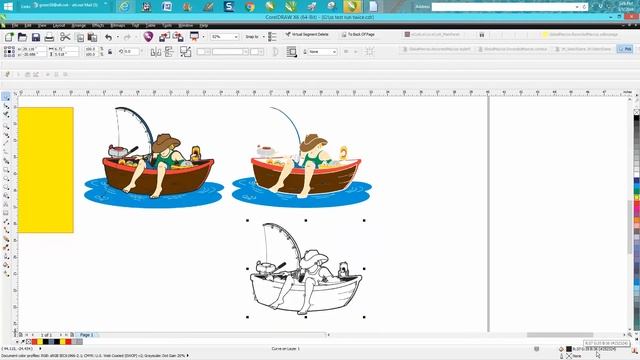 Corel Draw Tips & Tricks Color Chip Art to Black & White Vector drawing смотреть онлайн