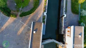 Река Воронеж впадает в Дон, аэросъёмка