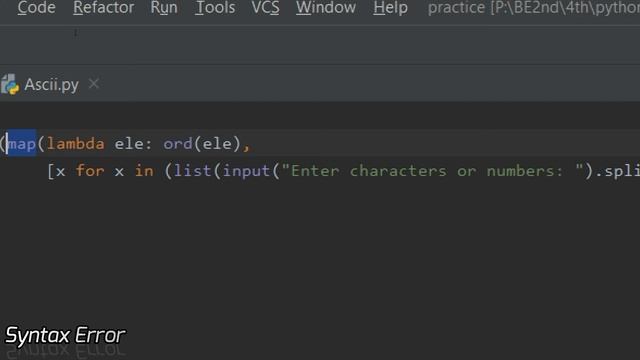 Python ASCII Code | ASCII Of A Character, String, Numbers and Special Characters| List comprehensio