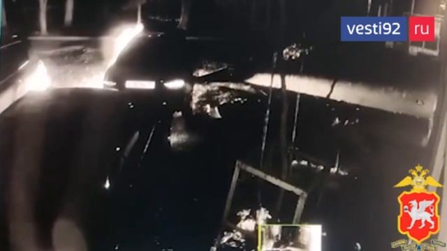 Камеры видеонаблюдения сняли момент поджога дорогой иномарки в Керчи