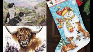 35 наборов для вышивания крестиком. Смотрим запасы.