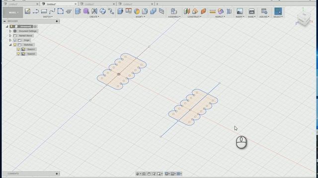 Вспомогательные линии в эскзах Fusion360