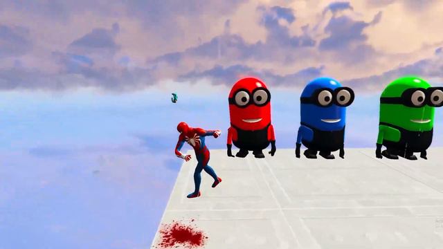 GTA 5 Epic Ragdolls RED SPIDERMAN VS RED MINION VS GREEN MINION (Euphoria Physics & Funny Fails)#26 смотреть онлайн