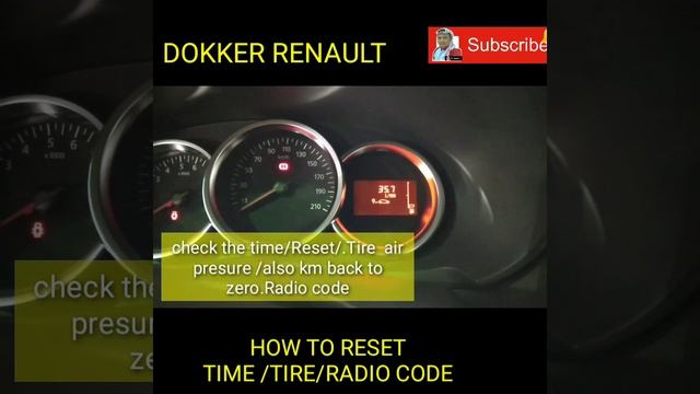 Dokker Renault how to program/Time / Tire /km/ Radio code смотреть онлайн