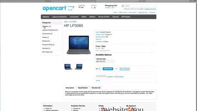 OpenCart product counter: product cart and administrator смотреть онлайн