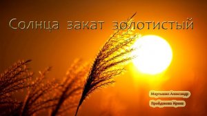 Солнца закат золотистый.