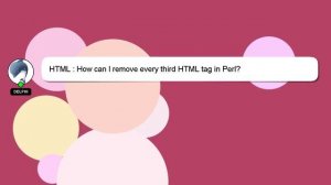 HTML : How can I remove every third HTML tag in Perl?