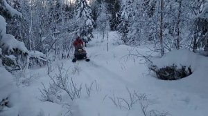 Снегоход Тайга 2 . Прохват и пробивка по целине на г.Острая  Свердловская обл.