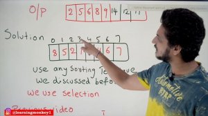 Array K Element Ascending in Python || Lesson 14 || Python Placements || Learning Monkey ||