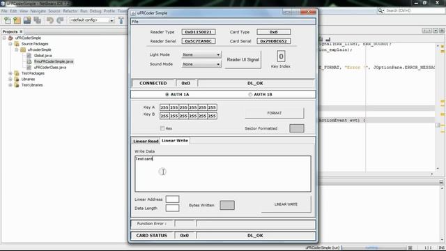 RFID NFC and Mifare programming - Java (Windows) source code examples Simple for uFRCoder