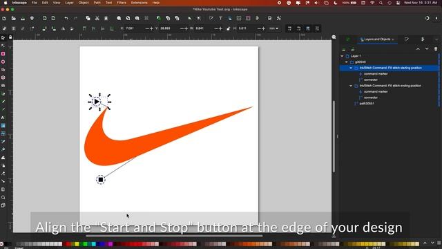 Nike Logo Embroidery For Beginners - Ink/Stitch Tutorial ??