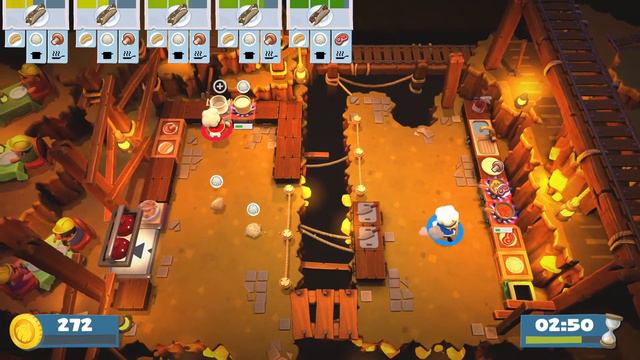 СТАЛИ ШАХТЕРАМИ ПОВОРАМИ (Мучения) В Overcooked 2 часть 6 смотреть онлайн