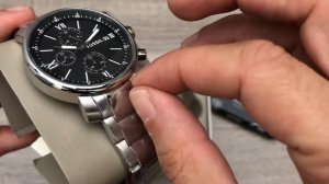 Fossil Rhett Chronograph Stainless Steel Men’s Watch BQ1000 (Unboxing) @UnboxWatches