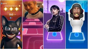 Игра в Кальмара ✅️ Скибиди-Туалет ✅️ Венздей ✅️ Катун Кэт | Tiles Hop EDM Rush