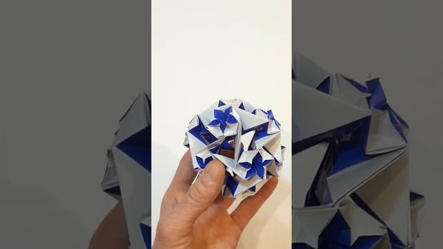 Кусудама цветок Незабудка (Алексей Жигулёв), Kusudama flower Forget-me-not #Shorts