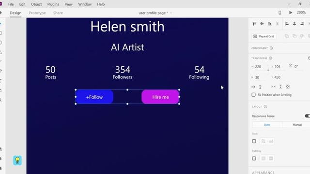 User profile page design|Day -07|UI challenge #uiux #adobexd #figma смотреть онлайн