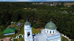 Дмитров. Кремль. Орудьево. Введенское озеро. Введенская церковь. Московская область. Аэросъемка 4K