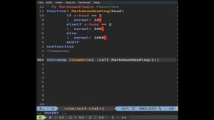 ? Vim Plugin Ep 3 ( Make commands into functions make hotkey shortcuts )?