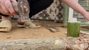 FULL VIDEO: 14-Year-Old Single Mother & Children Build a Complete Bamboo House in 15 Days - New Lif